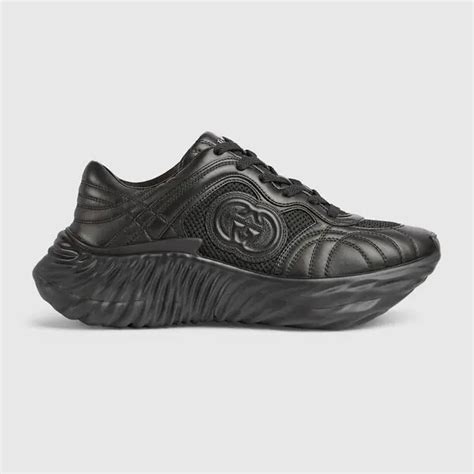 Men's Gucci Ripple sneaker in black leather